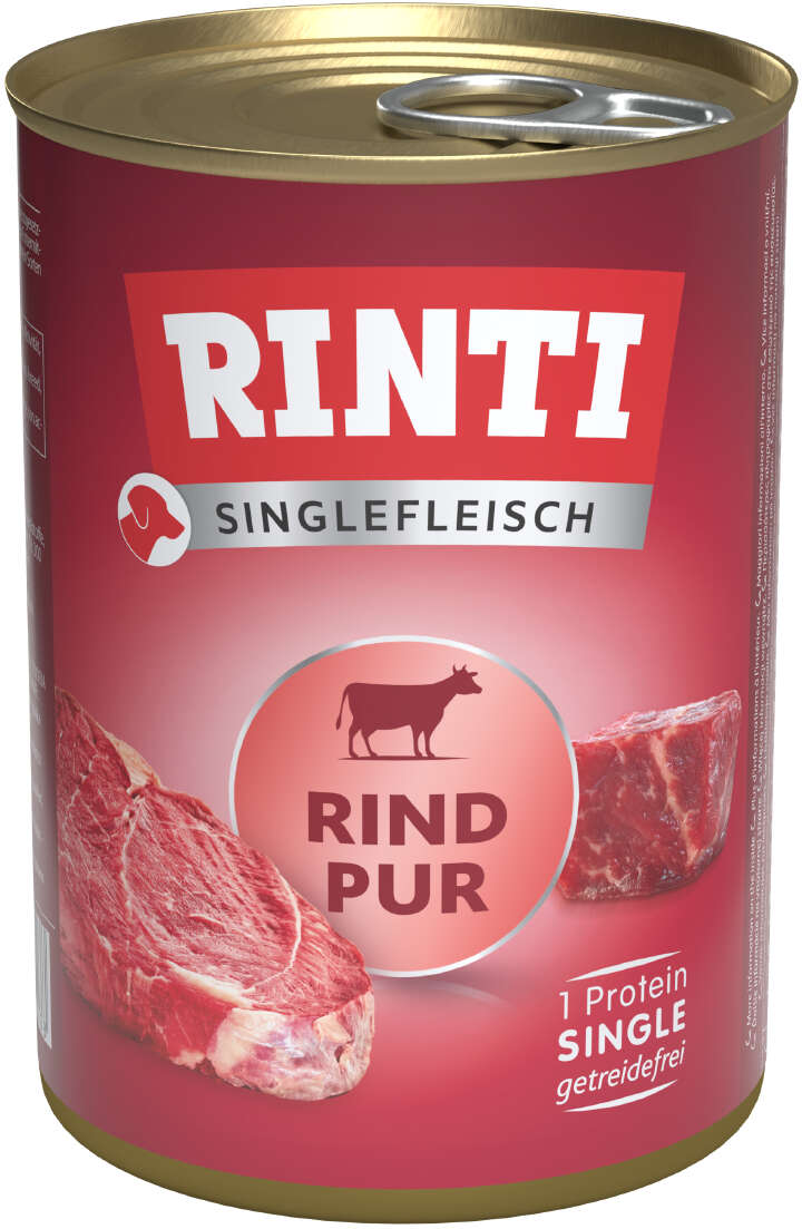 RINTI Hunde-Nassfutter Singlefleisch Pur Rind